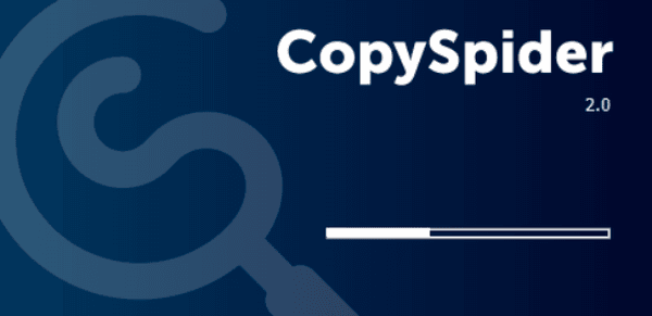 imagem azul com a logo do copyspider 2.0